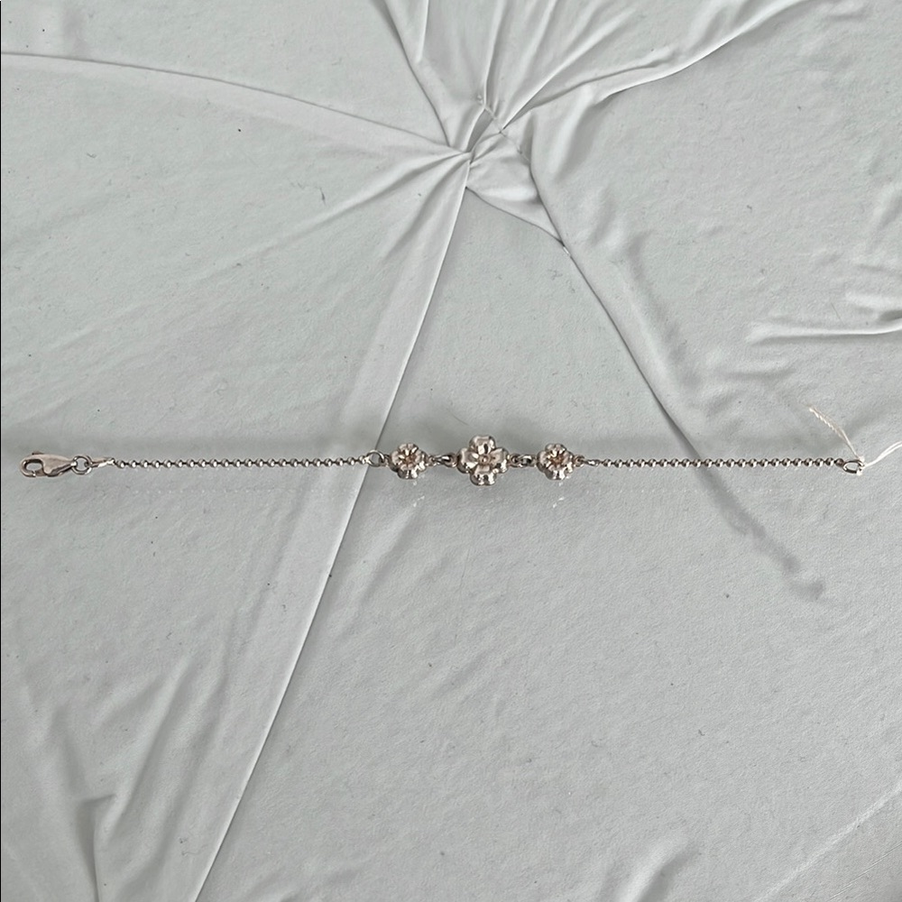 Delicate Silver Charm Bracelet